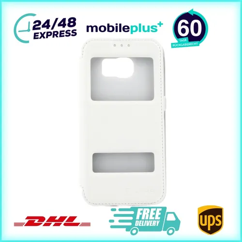 Lux Magnet Flip Handyhülle für Samsung Galaxy S6 weiß