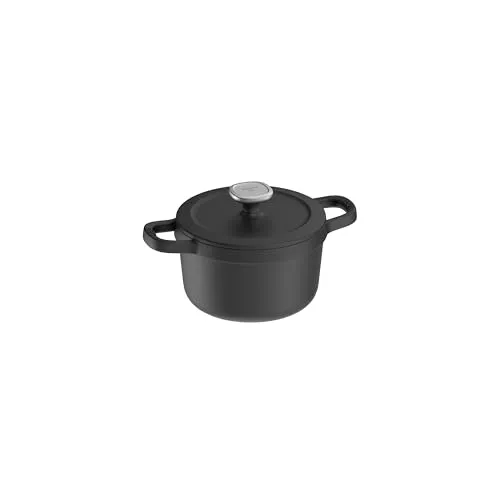 BergHOFF Leo Kochtopf 20 cm aus Gusseisen mit Deckel