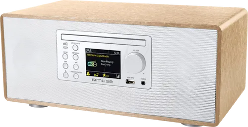 MUSE M-695 DBTW - DAB+ Radio CD/Bluetooth/USB - Vielseitiges Micro-System mit DAB+, CD-Player und Bluetooth für kabelloses Streaming. 60 W Ausgangsleistung, TFT-LCD-Display und 40 voreingestellte Sender bieten ein erstklassiges Hörerlebnis.