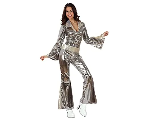 ATOSA Costume Disco Silver XL - Kostüm-Outfit für Erwachsene, ideal für Karneval und Partys, mit passgenauer, mehrfach vernähter Verarbeitung im europäischen Design.