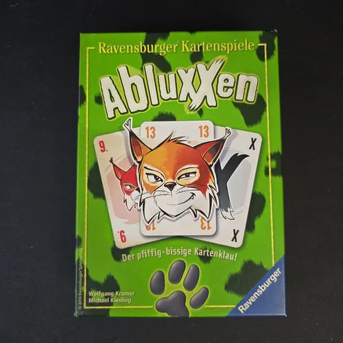 Abluxxen Ravensburger Kartenspiel - Strategisches Familienspiel - Gesellschaftsspiel für 2-5 Spieler, ideal für spannende Spielabende mit der Familie, neu und selten, Erscheinungsjahr 2014.