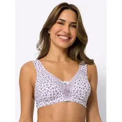 Entlastungs-BH, Damen, Gr. 90, Cup D, lila (weiß, flieder, bedruckt), 82% Polyamid, 18% Elasthan, BHs Entlastungs-BH