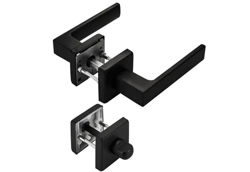 SO-TECH® Drückergarnitur CUBE schwarz 120 x 22 mm in schwarz von SO-TECH