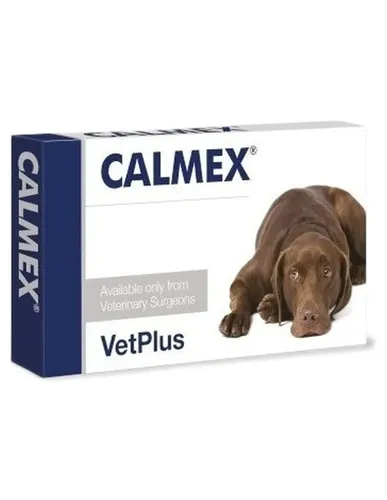 Calmex 10 Tabletten VetPlus - Beruhigungstabletten für Hunde und Katzen, ideal zur Stressbewältigung in belastenden Situationen.