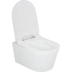 Wand-Tiefspül-WC Kureika BxHxT: 360x320x540 mm Spülrandlos Keramik weiß