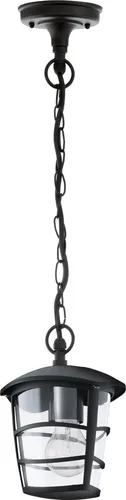 EGLO 93406 Außenleuchte ALORIA - Schwarze Hängeleuchte mit IP44 Schutz - Außenleuchte ALORIA in Schwarz, ideal für Garten und Patio. Mit IP44-Schutz gegen Spritzwasser, bietet sie stilvolle Beleuchtung und ist dimmbar für individuelle Lichtstimmungen.