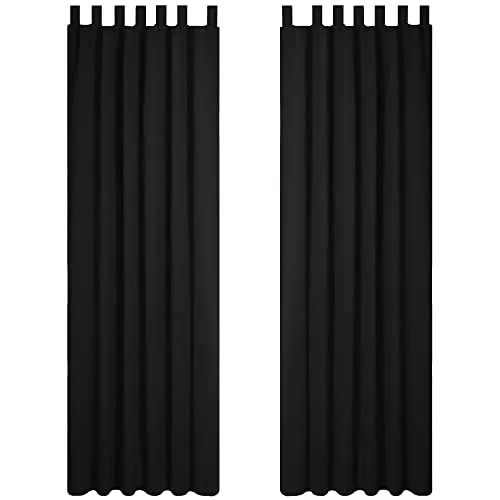 Vorhänge & Gardinen Schwarz von Deconovo