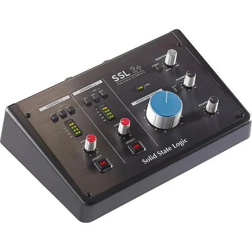 SSL Solid State Logic SSL2+ Audio-Interface - Professionelles Audio-Interface mit 2 Mikrofonvorverstärkern, 24-bit/192 kHz-Wandler und Legacy „4K“ Schalter für erstklassigen Sound.