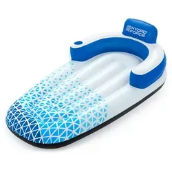 Bestway Hydro-Force Indigo Wave Lounge 1,91m x 1,07m - Wasserspielzeug für stilvolles Entspannen auf Wasser. Aus robustem Inflata-Shield Material für hohe Langlebigkeit und Komfort.
