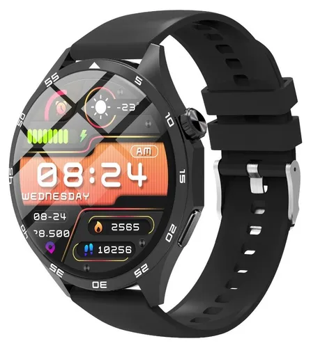 INF Multifunktionale Smartwatch mit Bluetooth Anrufen und Herzfrequenz Schwarz