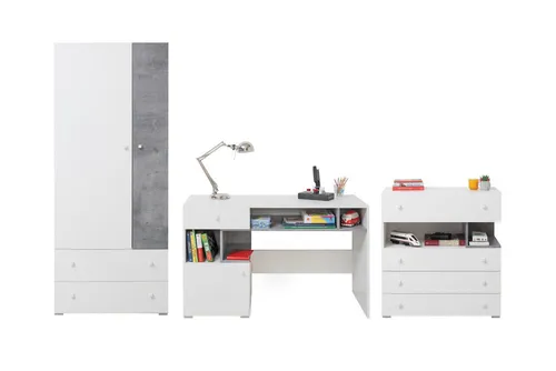Deine Möbel 24 Jugendzimmer-Set SIMON B – Modernes 3-teiliges Set für Kinderzimmer - Entdecke das Jugendzimmer-Set SIMON B: Stilvolles Design mit cleverem Stauraum. Ideal für Ordnung und Komfort im Jugendzimmer. Robuste, pflegeleichte Materialien sorgen für Langlebigkeit und Funktionalität.