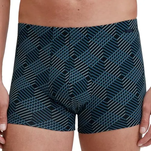 CALIDA Grafic Cotton Boxershorts, Herren, Gr. XL, schwarz - Herrenunterhosen aus 90% Supima® Baumwolle für optimalen Tragekomfort, körpernaher Schnitt mit elastischem Bund und zeitlosem Design.