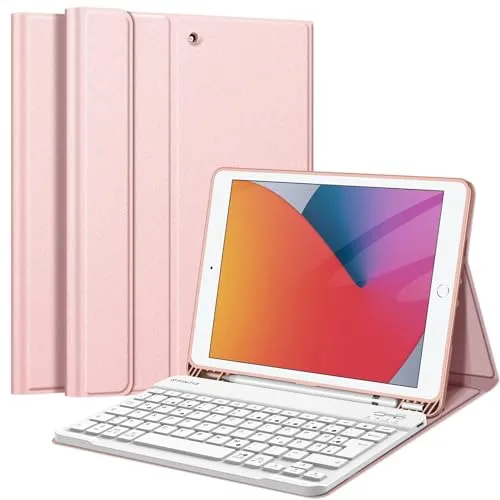 FINTIE Tastatur Hülle für iPad 10.2 Zoll in pink von Fintie