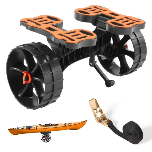 VEVOR Kajakwagen 136kg faltbar Kanuwagen Bootswagen Gummireifen 615x325x320mm