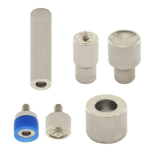 S-Feder Druckknopf-Werkzeug, 10mm - Metall-Druckknöpfe ohne Nähen, mit Einschlagstempel und auswechselbarem Werkzeug, ganz ohne Druckknopfzange