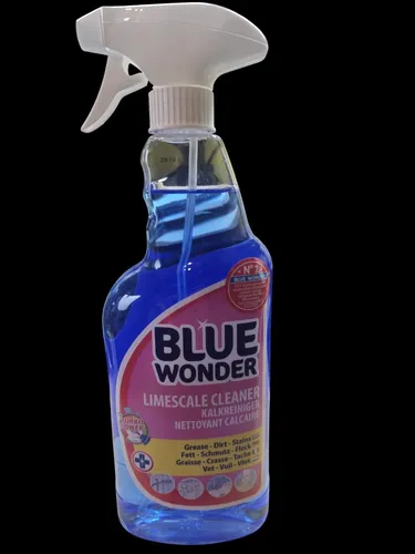 Blue Wonder Duschkabinen-Reiniger 750ml - Reinigungsmittel für hygienische Sauberkeit und strahlenden Glanz. Effektiver Kalkschutz für Duschkabinen, Fliesen und Armaturen – ideal für den Werterhalt.