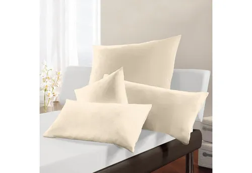 Estella Kissenbezüge Kissenbezug, Mako-Feinjersey Uni in beige von ESTELLA