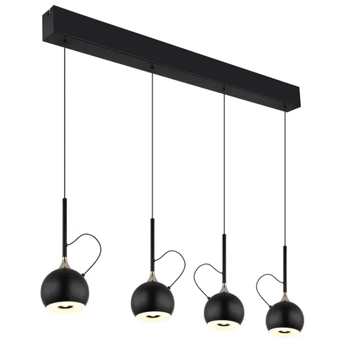 GLOBO Lighting Hängeleuchte DONOVAN – Stilvolle Hängelampe in Schwarz - Elegante Hängeleuchte aus mattem Metall mit goldfarbenen Akzenten. Höhenverstellbar und flexibel ausrichtbare Schirme schaffen eine angenehme Atmosphäre – ideal für moderne Wohnräume.