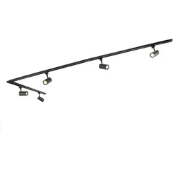 Qazqa Schienensystem-Sets Iconic Jeana 286 cm, 5-flammig, Modern