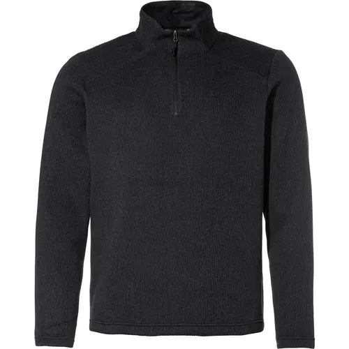 Vaude Herren Mens Tesero Pullover II - Schwarz, M EU - Stylischer Pullover für Wanderungen und Reisen, mit Stehkragen, kurzem Reißverschluss und aus 100% recyceltem Polyester für umweltbewusste Outdoor-Enthusiasten.