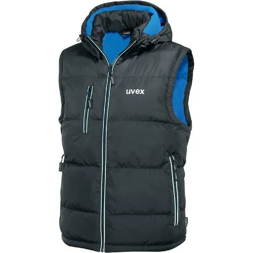 Thermo-Steppweste 9892, schwarz/blau, 4XL