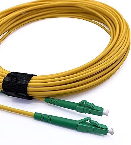 Elfcam® - 2m Glasfaserkabel LC/APC auf LC/APC Simplex Singlemode 9/125µm LSZH, FTTH LWL Patchkabel, Kompatibel mit Deutscher Telekom (2M)