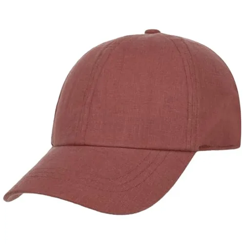 Lipodo Uni Cap Einfarbige Kappe Basecap Unisex Mit Stretchfutterband Baumwoll-Leinen-Mix Für Frühjahr Sommer dunkelrot One Size
