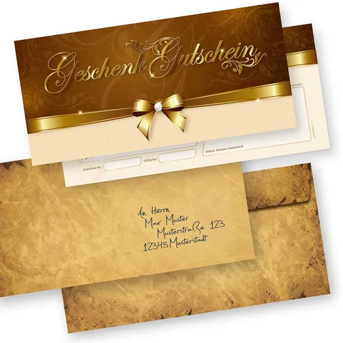 Geschenkgutscheine (250 Stück) mit Umschläge für Firmen Gastronomie Beauty etc.