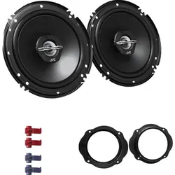 JVC CS-J620X Auto Lautsprecher 16,5 cm mit Einbauset passend für Ford Focus II (DA3) 2004-2010 Türen vorne 600 W 165mm  2 Wege Koax