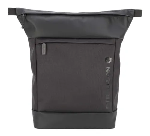 Strellson Alperton Rucksack schwarz 4010003450-900 - Daypack mit 13″ Laptopfach, aus strapazierfähigem Textil und Polyurethan für Alltag und Reisen.