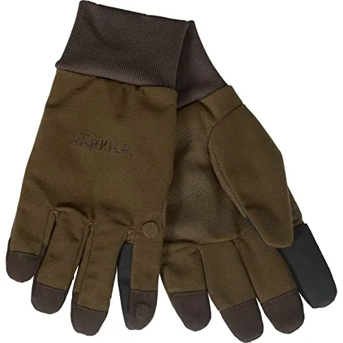Härkila | Retrieve HWS Handschuhe | Professionelle Jagd Kleidung & Jagd Zubehör für Herren & Damen | Skandinavische Qualität Made to Last | Dark warm olive, L