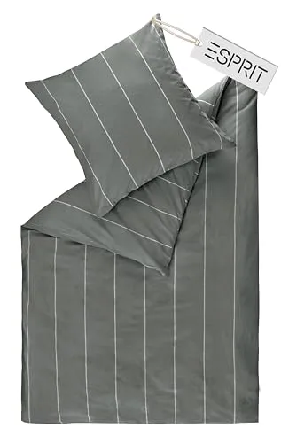 Esprit Bettwäsche HARPLINES Renforcé 200x200 cm, Anthrazit in grau von Esprit
