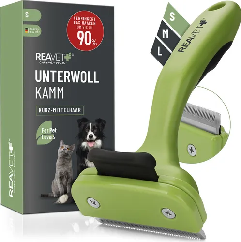 Unterwollkamm S mit Selbstreinigung für Hunde und Katzen