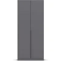 rauch ORANGE Drehtürenschrank Alabama – Graumetallic, 91 x 229 cm