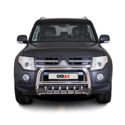 Frontbügel für Mitsubishi Pajero 2007-2014 mit ABE – Stahl Silber - Robuster Frontschutzbügel aus Edelstahl 304 V2A, ideal für den täglichen Einsatz. Er bietet zuverlässigen Schutz und eine ansprechende Optik für Ihr Fahrzeug.
