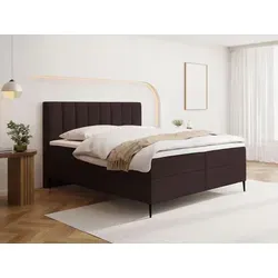 Boxspringbett Allen mit Bettkasten – 160 x 200 cm, H4 Taschenfederkern - Stylisches Boxspringbett mit praktischem Bettkasten und 7-Zonen Taschenfederkern-Matratze für optimalen Schlafkomfort. Wählen Sie zwischen Boucle oder Samt für ein individuelles Schlafzimmer-Design.
