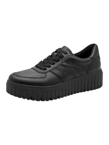 Jana Damen 8-23666-45 Sneaker, Black Uni, 38 EU - Damen-Sneaker mit Reißverschluss, 100% vegan und optimal für breite Füße, bieten höchsten Komfort und ein modisches Statement für jeden Alltag.