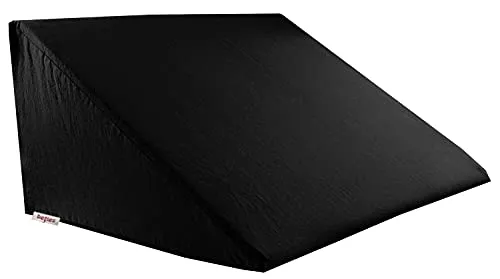 beties - Basic -, Big Comfy Keilkissen Bezug ca. 62x49x30 cm, Kissenhülle 100% Baumwolle in vielen fröhlichen Uni-Farben (schwarz)