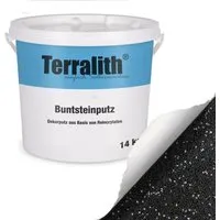Terralith Buntsteinputz 15kg in Schwarz-Weiß-Anthrazit - Hochwertiger Sockelputz für Innen und Außen, belastbar und witterungsbeständig mit Naturstein-Körnung für eine edle Optik.