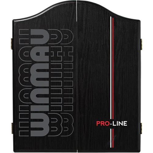 Winmau Pro-Line Black Dartboard Cabinet Dartschrank Holz für Dartscheibe NEU