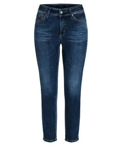 Cambio Damen Leggings uni(sophistica) - Blau, Größe 42, Skinny mit fünf Taschen - Stylische Jeans-Leggings in Blau mit niedriger Taille und fünf praktischen Taschen für einen modernen Look.