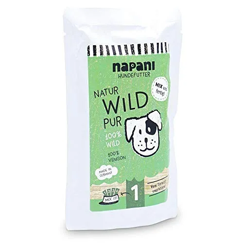 napani - Premium Hundefutter nass, 100% Wild, glutenfreies, getreidefreies Nassfutter aus der Dose, schonend dampfgegart, 1 x 150g