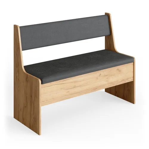 Vicco Sitzbank Roman, Sand/Anthrazit, 106 x 42 cm - Sitzbänke mit Truhenfunktion, gepolstert für hohen Komfort, ideal für Flur oder Wohnzimmer.