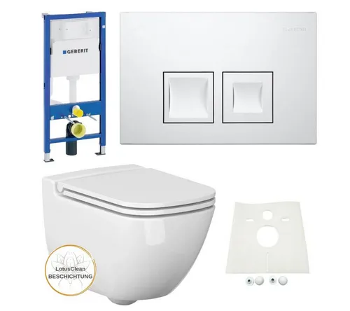 GEBERIT Vorwandelement WC Geberit Vorwandelement Ference WC spülrandlos, Spar-Set