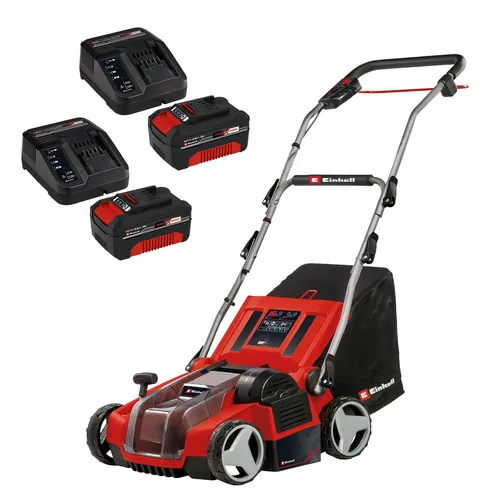 EINHELL Akku-Vertikutierer-Lüfter GE-SA 36/35 Li + 2x Starterset