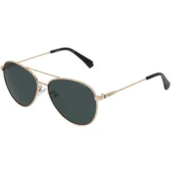 Polaroid PLD 4142/G/S/X Unisex-Sonnenbrille - Vollrand Pilot Sonnenbrille aus elegantem goldenen Metall, ideal für stilbewusste Träger und perfekten UV-Schutz.