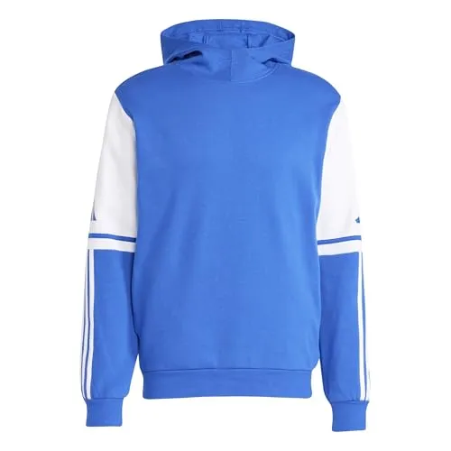 Adidas Squadra 25 Hoodie - Blau für Amateurfußball - Sweatshirt aus warmem Fleece, ideal für Komfort nach dem Training und perfekt für Teamspieler.