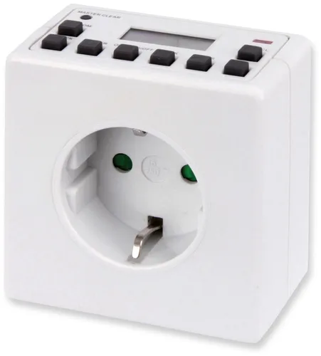 Digitale Wochenzeitschaltuhr ZU-1D - Praktische digitale Wochenzeitschaltuhr in Weiß, ideal zur automatisierten Steuerung von Geräten. Perfekt für den täglichen Einsatz und energieeffizient.