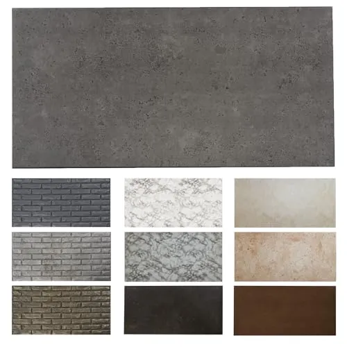 MDEKOR Wandpaneele Beton 50x100 cm | 3D Wandverkleidung in Betonoptik