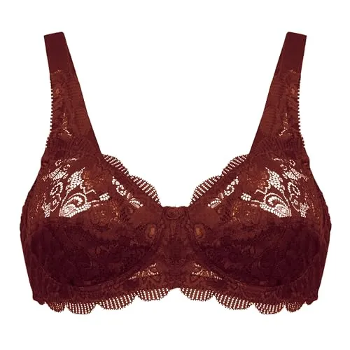 Susa Bügelloser BH Susa Latina 7814 (100 E Tiramisu) - BHs, aus elastischer Spitze, perfekt für hohen Tragekomfort ohne Bügel und mit transparenter Cuphälfte für einen eleganten Look.